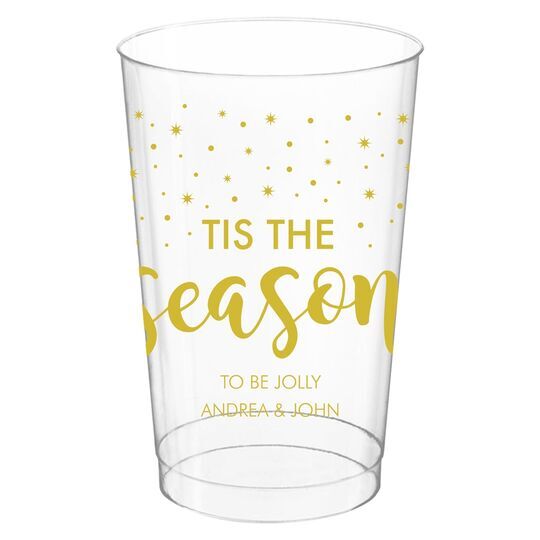 Tis The Season Clear Plastic Cups